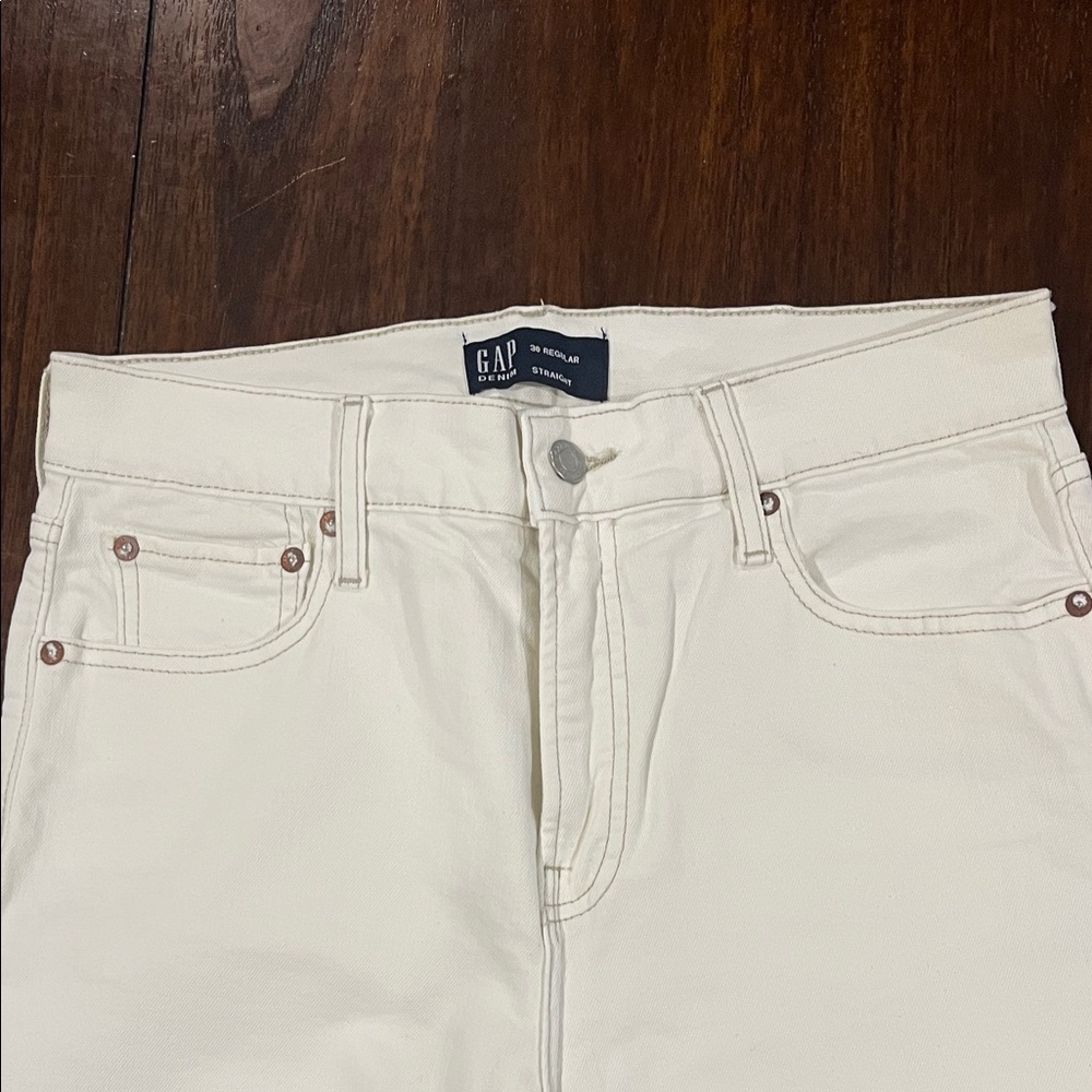 GAP Off-White Denim Pants - Picture 2 of 5